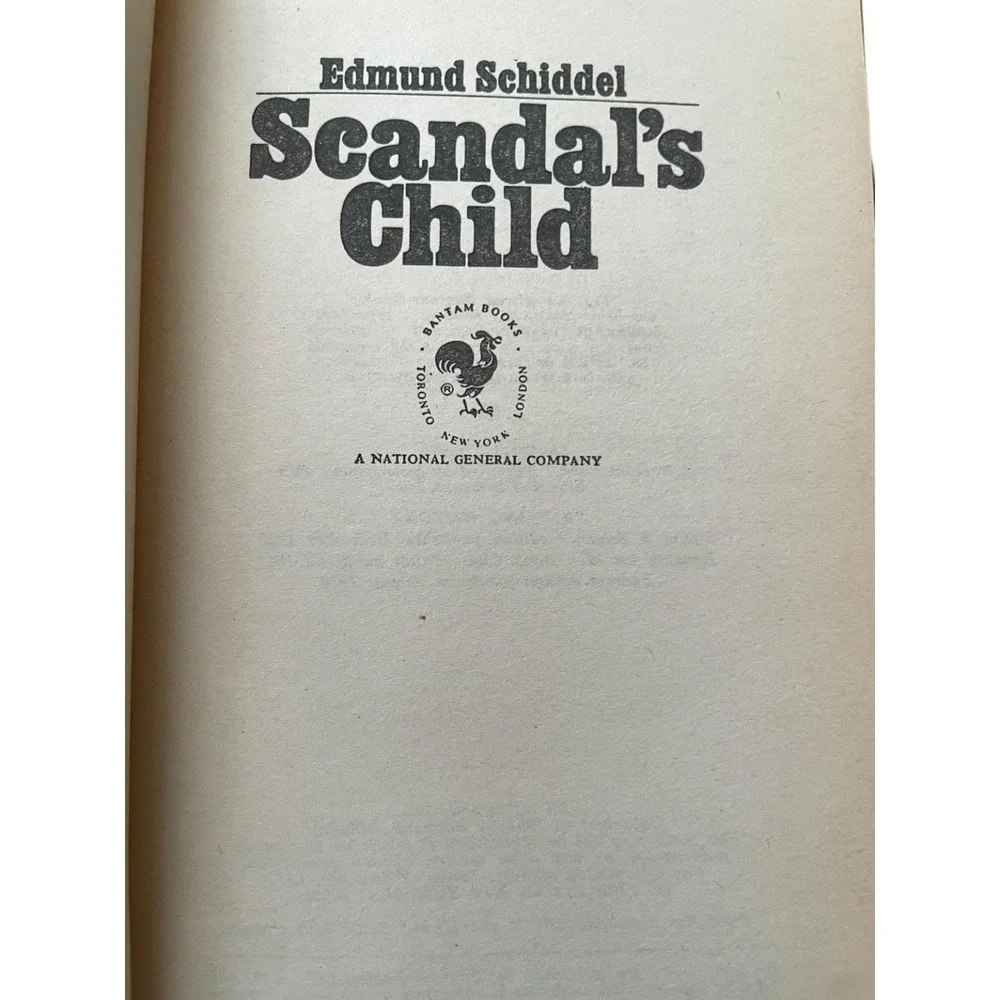Scandal's Child by Edmund Schiddel - 1970 Bantam Paperback - Bucks County